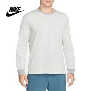 Nike Yoga Therma-Fit Long Sleeve Shirt Gray Crew Neck Men's Active Size Large